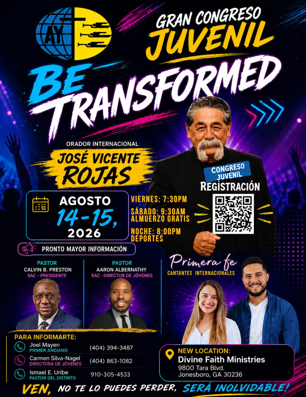 Flyer oficial del congreso BE TRANSFORMED